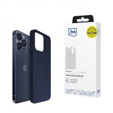 Carcasa 3mk Silicone Case compatibila cu iPhone 15 Pro, Navy Blue