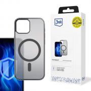 Carcasa 3mk Frosty MagCase compatibila cu iPhone 15, Negru