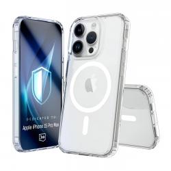 Carcasa 3mk Armor cu MagSafe compatibila cu iPhone 15 Pro Max, Transparent