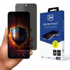 Folie protectie 3mk Silky Matt Privacy compatibila cu Xiaomi Redmi 15 4G / 5G, Negru