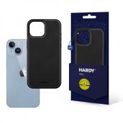 Husa din piele 3mk Hardy Apple Silky Leather MagCase compatibila cu iPhone 14 Plus, Negru