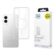 Carcasa 3mk MagCase cu MagSafe compatibila cu Samsung Galaxy S25 Edge, Transparent