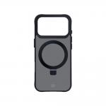 Carcasa 3mk Smoke cu MagSafe si Stand compatibila cu iPhone 17 Pro, Negru 2 - lerato.ro