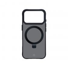 Carcasa 3mk Smoke cu MagSafe si Stand compatibila cu iPhone 17 Pro, Negru