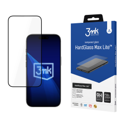 Folie protectie sticla securizata 3mk HardGlass Max Lite compatibila cu iPhone 17 Pro Max, Negru