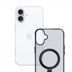 Carcasa 3mk Smoke Case cu MagSafe si Stand compatibila cu iPhone 16, Transparent / Negru 14 - lerato.ro