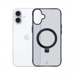 Carcasa 3mk Smoke Case cu MagSafe si Stand compatibila cu iPhone 16, Transparent / Negru 2 - lerato.ro