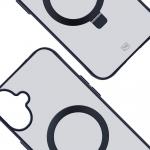 Carcasa 3mk Smoke Case cu MagSafe si Stand compatibila cu iPhone 16, Transparent / Negru 10 - lerato.ro