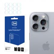 Folie protectie camera foto 3mk Lens Protection Camera Cover compatibila cu iPhone 16 Pro Max, Transparent