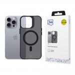 Carcasa 3mk Satin Armor MagCase cu MagSafe compatibila cu iPhone 16 Pro Max, Transparent / Negru 2 - lerato.ro