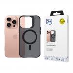 Carcasa 3mk Satin Armor MagCase cu MagSafe compatibila cu iPhone 16 Pro, Transparent / Negru 2 - lerato.ro