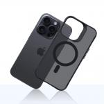 Carcasa 3mk Satin Armor MagCase cu MagSafe compatibila cu iPhone 16 Pro, Transparent / Negru 3 - lerato.ro