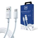 Cablu pentru incarcare si transfer de date 3mk Hyper Cable, USB/USB-C, 5A, 1.2m, Alb 2 - lerato.ro