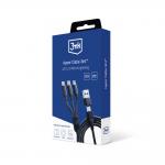Cablu pentru incarcare si transfer de date 3mk Hyper Cable, USB-A / USB-C USB-C / Micro-USB / Lightning, 1.5m, Negru 8 - lerato.ro