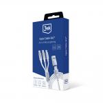 Cablu pentru incarcare si transfer de date 3mk Hyper Cable, USB-A / USB-C USB-C / Micro-USB / Lightning, 1.5m, Alb 12 - lerato.ro