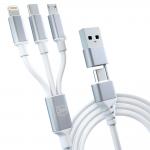 Cablu pentru incarcare si transfer de date 3mk Hyper Cable, USB-A / USB-C USB-C / Micro-USB / Lightning, 1.5m, Alb 5 - lerato.ro