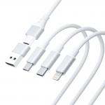 Cablu pentru incarcare si transfer de date 3mk Hyper Cable, USB-A / USB-C USB-C / Micro-USB / Lightning, 1.5m, Alb 7 - lerato.ro
