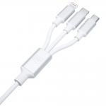 Cablu pentru incarcare si transfer de date 3mk Hyper Cable, USB-A / USB-C USB-C / Micro-USB / Lightning, 1.5m, Alb 11 - lerato.ro