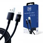 Cablu pentru incarcare si transfer de date 3mk Hyper Cable, USB/Micro-USB, 2.4A, 1.2m, Negru 2 - lerato.ro