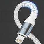 Cablu pentru incarcare si transfer de date 3mk Hyper Cable N-SERIES, USB-C/Lightning, 20W, 2A, 1m, Alb 3 - lerato.ro