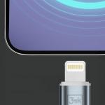 Cablu pentru incarcare si transfer de date 3mk Hyper Cable N-SERIES, USB-C/Lightning, 20W, 2A, 1m, Alb 4 - lerato.ro