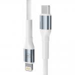 Cablu pentru incarcare si transfer de date 3mk Hyper Cable N-SERIES, USB-C/Lightning, 20W, 2A, 1m, Alb 10 - lerato.ro