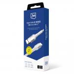 Cablu pentru incarcare si transfer de date 3MK Hyper N-SERIES, USB-A la USB-C, 18W, 2A, 1m, Alb 9 - lerato.ro
