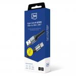 Cablu pentru incarcare si transfer de date 3MK Hyper N-SERIES, USB-A la USB-C, 18W, 2A, 2m, Negru 8 - lerato.ro