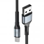 Cablu pentru incarcare si transfer de date 3MK Hyper N-SERIES, USB-A la USB-C, 18W, 2A, 2m, Negru 9 - lerato.ro