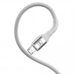 Cablu pentru incarcare si transfer de date 3mk Hyper N-SERIES, USB-A la Micro-USB, 12W, 2.4A, 1m, Alb 7 - lerato.ro