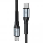 Cablu pentru incarcare si transfer de date 3MK Hyper N-SERIES, 2x USB-C, 240W, 5A, 2m, Negru 8 - lerato.ro