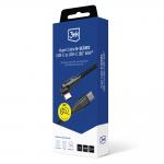 Cablu pentru incarcare si transfer de date 3MK Hyper N-SERIES, 2x USB-C, 60W, 3A, 2m, rotire 180 grade, Negru 7 - lerato.ro