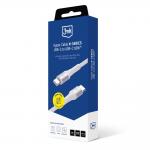 Cablu pentru incarcare si transfer de date 3MK Hyper N-SERIES, 2x USB-C, 60W, 3A, 1m, Alb 8 - lerato.ro