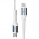 Cablu pentru incarcare si transfer de date 3MK Hyper N-SERIES, 2x USB-C, 100W, 5A, 1m, Alb 11 - lerato.ro