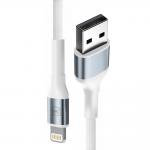Cablu pentru incarcare si transfer de date 3mk Hyper N-SERIES, USB/Lightning, 12W, 2.4A, 2m, Alb 9 - lerato.ro