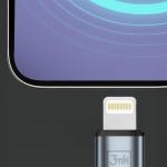 Cablu pentru incarcare si transfer de date 3mk Hyper N-SERIES, USB/Lightning, 12W, 2.4A, 2m, Negru 3 - lerato.ro