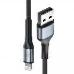 Cablu pentru incarcare si transfer de date 3mk Hyper N-SERIES, USB/Lightning, 12W, 2.4A, 2m, Negru 9 - lerato.ro