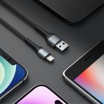 Cablu pentru incarcare si transfer de date 3mk Hyper N-SERIES, USB/Lightning, 12W, 2.4A, 2m, Negru 10 - lerato.ro