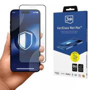 Folie de protectie din sticla 3mk HardGlass Matt Max compatibila cu iPhone 16, Negru