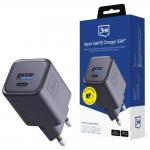 Incarcator retea 3MK Hyper Charger, USB-A / USB-C, 33W, Negru 2 - lerato.ro