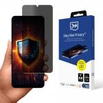 Folie protectie 3mk Silky Matt Privacy compatibila cu Xiaomi Poco C65, Negru 2 - lerato.ro