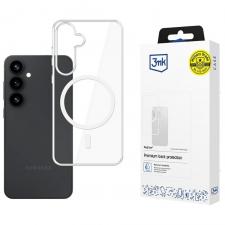 Huse si carcase Samsung Galaxy S25, Carcasa 3mk Clear MagCase compatibila cu Samsung Galaxy S25, Clear, lerato.ro