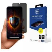 Folie protectie transparenta 3MK Silky Matt Privacy compatibila cu Samsung Galaxy S24, Negru