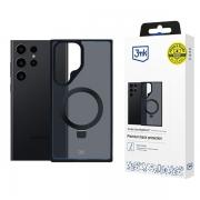 Carcasa 3mk Smoke Case cu MagSafe si Stand compatibila cu Samsung Galaxy S24 Ultra, Negru