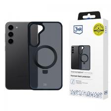 Huse si carcase Samsung Galaxy S24, Carcasa 3mk Smoke Case cu MagSafe si Stand compatibil cu Samsung Galaxy S24, Negru, lerato.ro