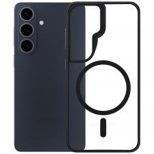 Carcasa 3mk Satin Armor MagCase cu MagSafe compatibila cu Samsung Galaxy S26 Plus, Transparent / Negru