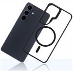 Carcasa 3mk Satin Armor MagCase cu MagSafe compatibila cu Samsung Galaxy S26 Plus, Transparent / Negru 4 - lerato.ro