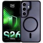 Carcasa 3mk Satin Armor MagCase cu MagSafe compatibila cu Samsung Galaxy S26 Plus, Transparent / Negru 10 - lerato.ro