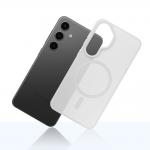 Carcasa 3mk Smoke MagCase cu MagSafe compatibila cu Samsung Galaxy S25, Alb / Transparent 5 - lerato.ro