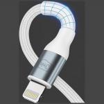 Cablu pentru incarcare si transfer de date 3mk Hyper N-SERIES, USB-C la Lightning, 27W, 3A, 3m, Alb 5 - lerato.ro